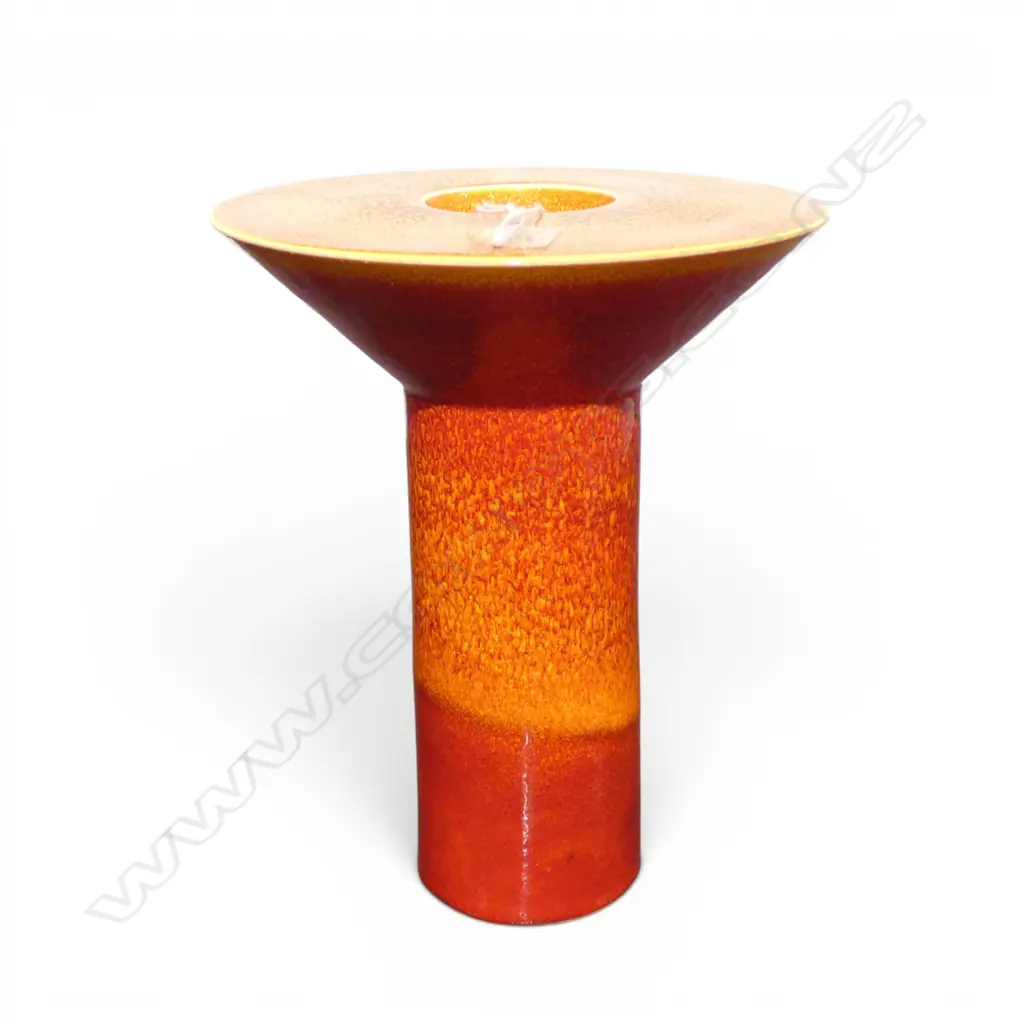 Graham Ambrose 'Double Walled Sun Glaze' ceramic vase. H.204mm. See biographical details on previous lot Image 1++