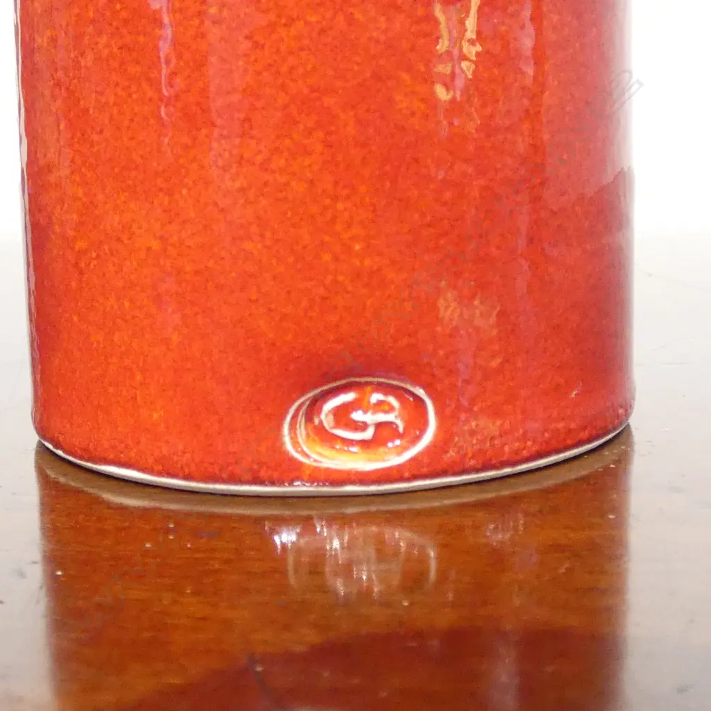 Graham Ambrose 'Double Walled Sun Glaze' ceramic vase. H.204mm. See biographical details on previous lot Image 1++