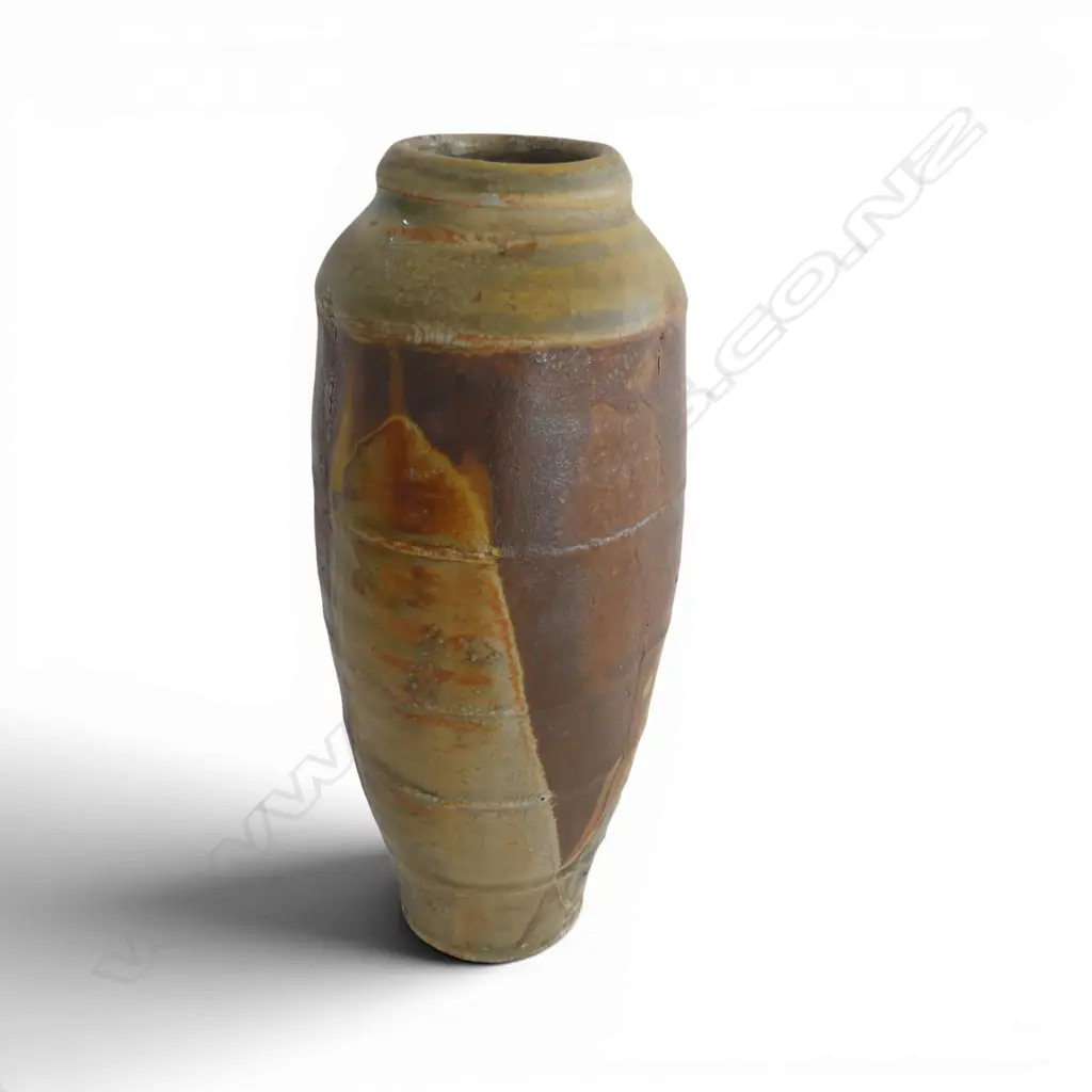 JENNIFER TURNBULL WOODFIRED TALL STUDIO POTTERY VASE H290MM Image 1++
