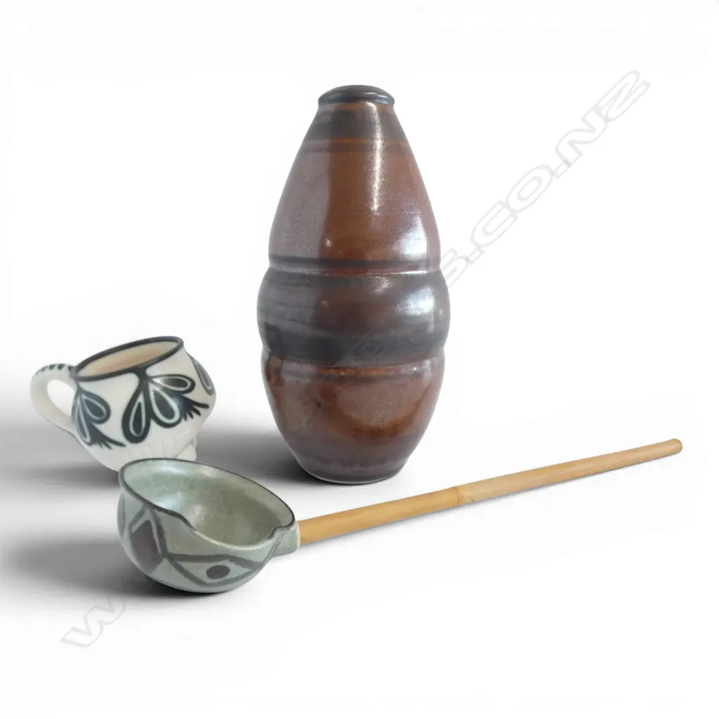 ANNEKE BORREN VASE H260MM LADLE L420MM  & FOOTED MUG H100MM Image 1++