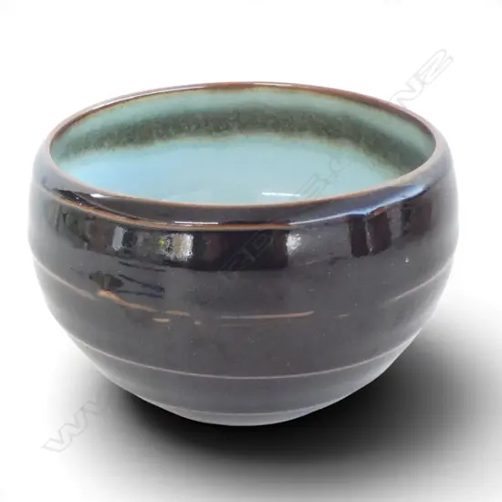 CELADON DARK GLAZED PORCELAIN BOWL  DIA110MM