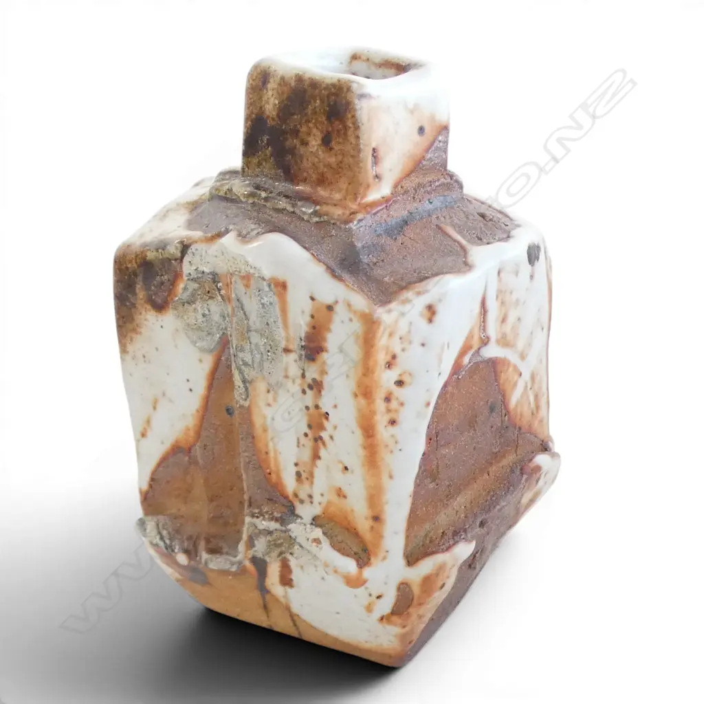 WOODFIRED STUDIO POTTERY VASE  BY ELENA RENKER H150MM Image 1++