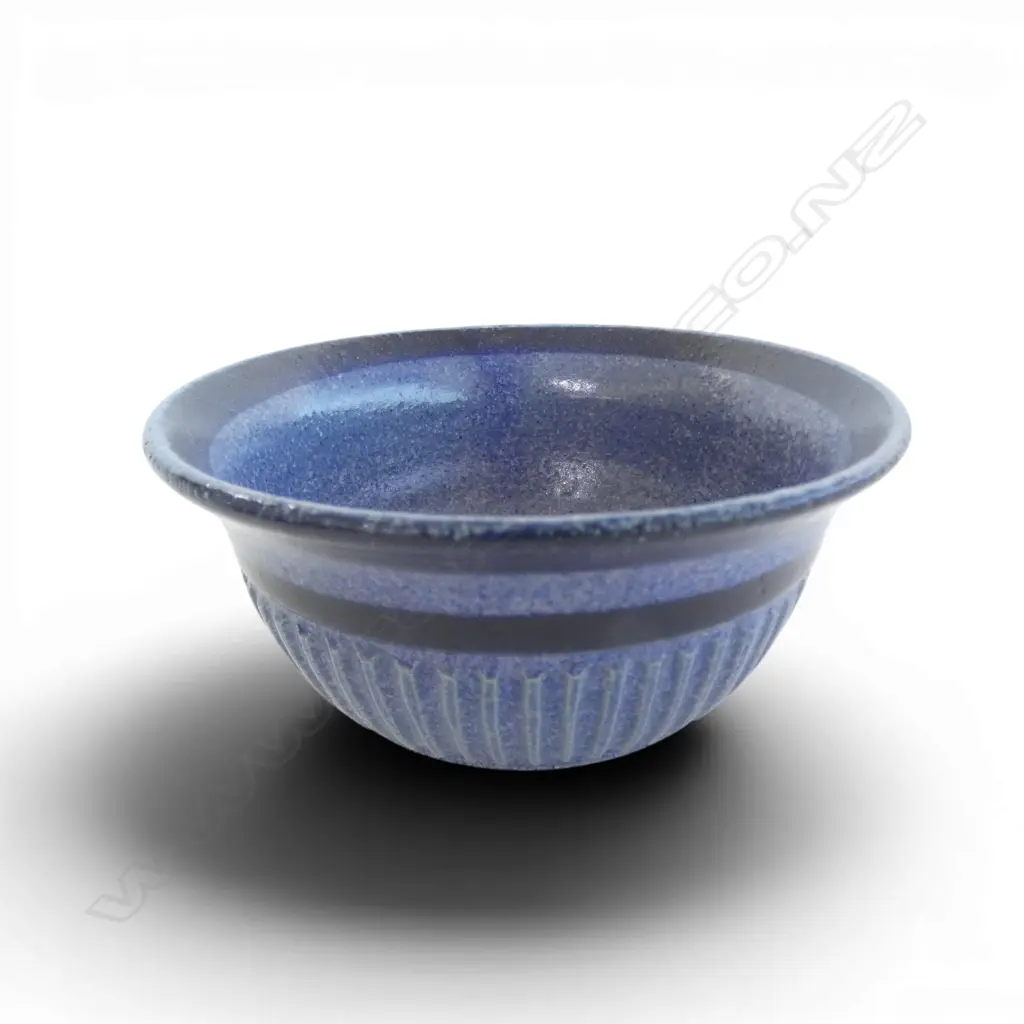 ANNEKE BORREN SMALL STUDIO POTTERY  BOWL PURPLE GLAZES DIA120MM Image 1++