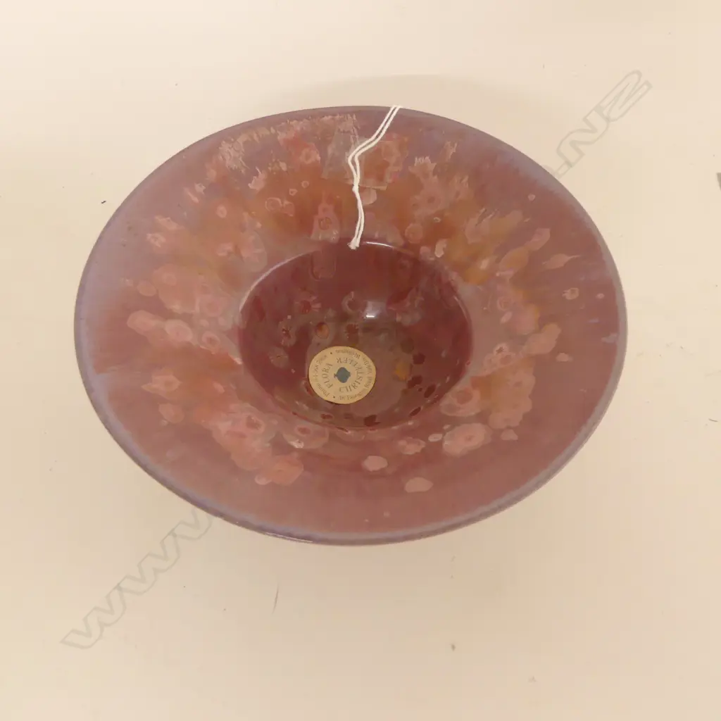 CRYSTALINE PINK STUDIO POTTERY BOWL BY FLORA CHRISTELLER  DIA170MM Image 1++