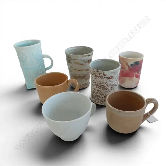 7  STUDIO POTTED  MUGS CUPS & BEAKERS 