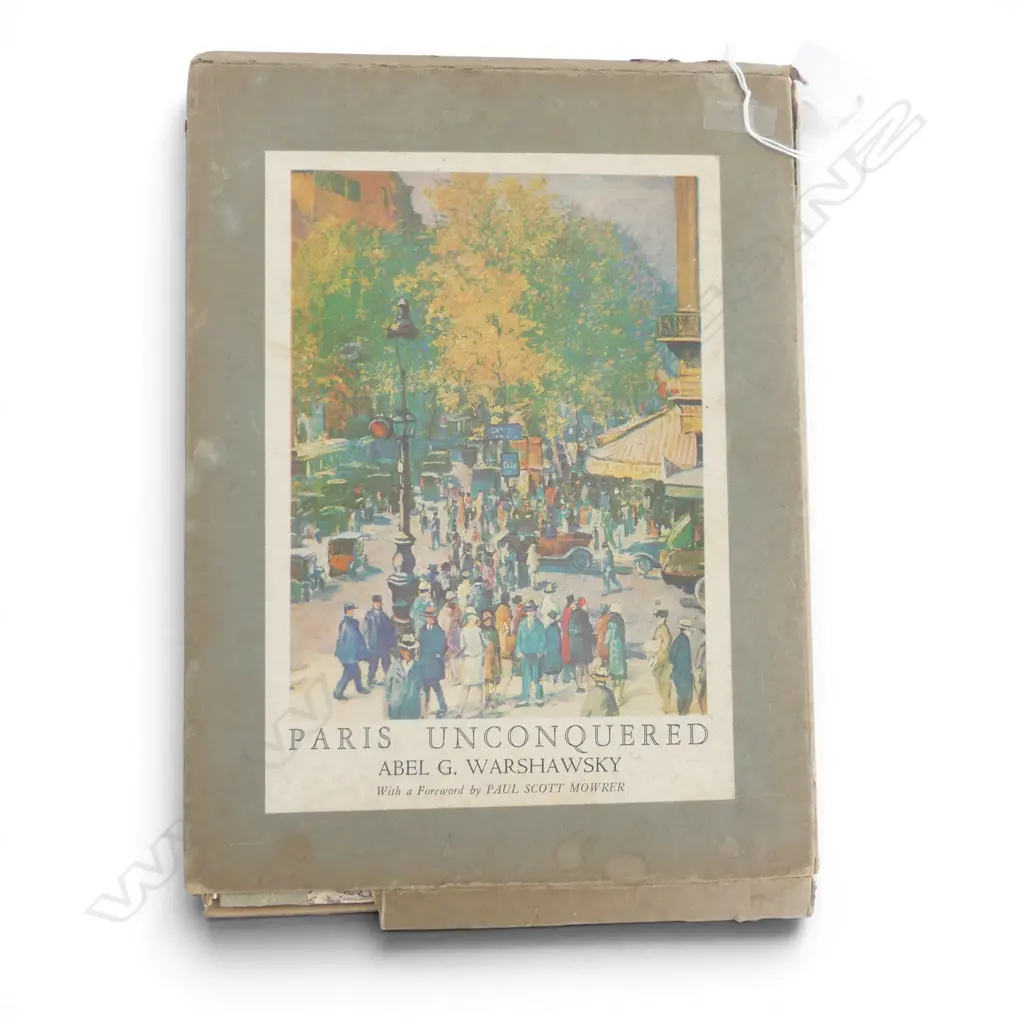 BOXED BOOK 'PARIS UNCONQUERED' BY ABEL GEORGE WARSHAWSKY, 1957 - SIGNED Image 1++