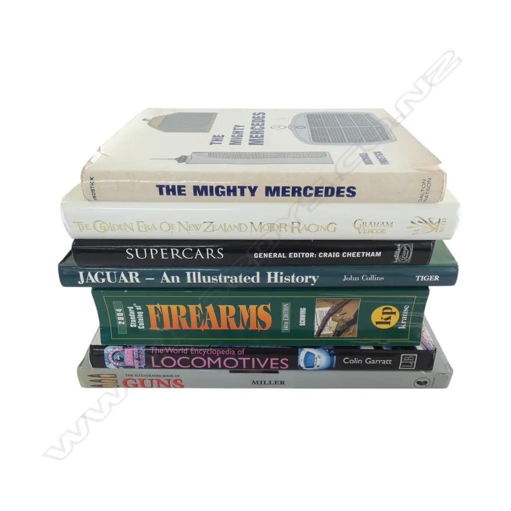 7 BOOKS; CARS / GUNS / TRAINS ETC Image 1++