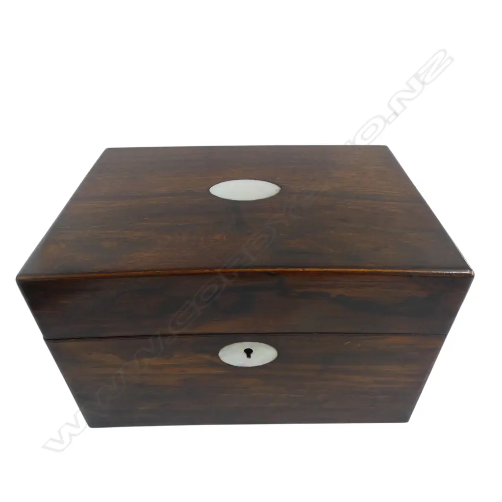 VICTORIAN ROSEWOOD VANITY BOX velvet lined w silver plated jars & accoutrement bottles Image 1++