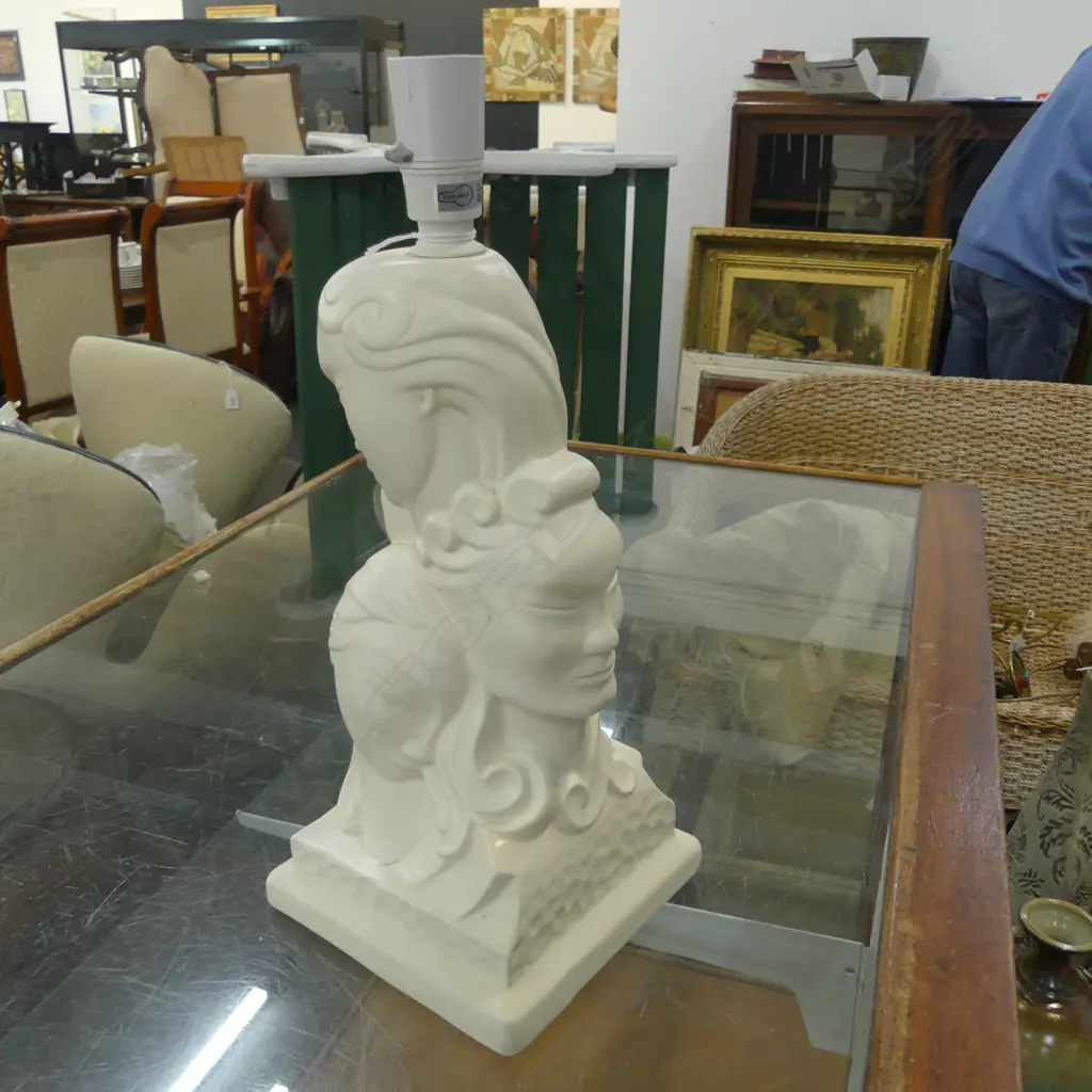 CROWN LYNN THREE FACES OF EVE LAMP BASE H.400mm... Image 1++