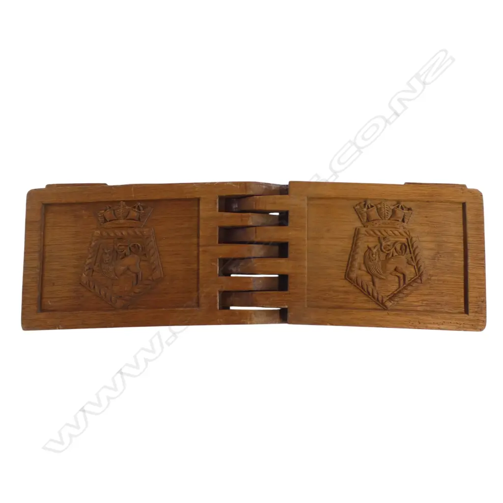 CARVED WOODEN FOLDING STOOL 530x170x255mm Image 1++