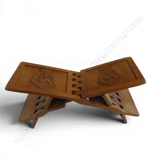 CARVED WOODEN FOLDING STOOL 530x170x255mm