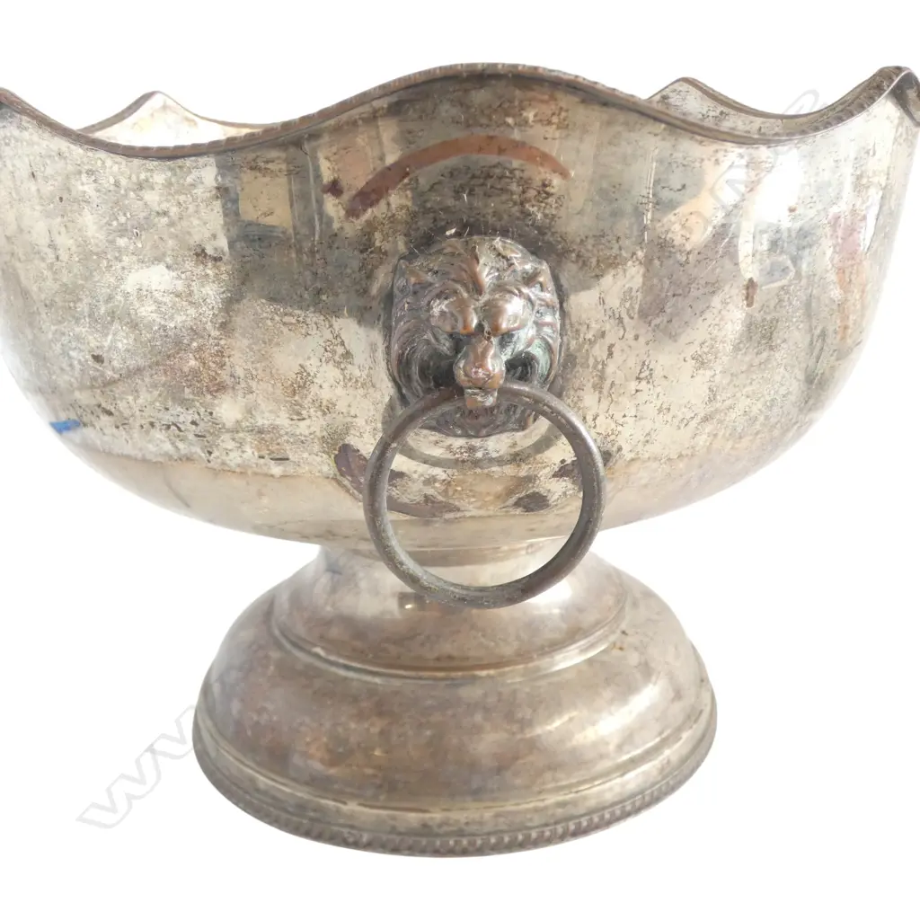 LG SILVER OVER COPPER FOOTED BOWL H.185mm, 250mm dia Image 1++