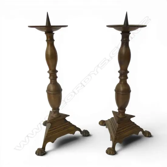PR BRASS PRICKET CANDLESTICKS H.300mm