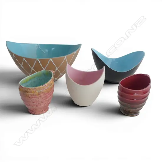 5 VINTAGE ENGLISH & ITALIAN BOWLS