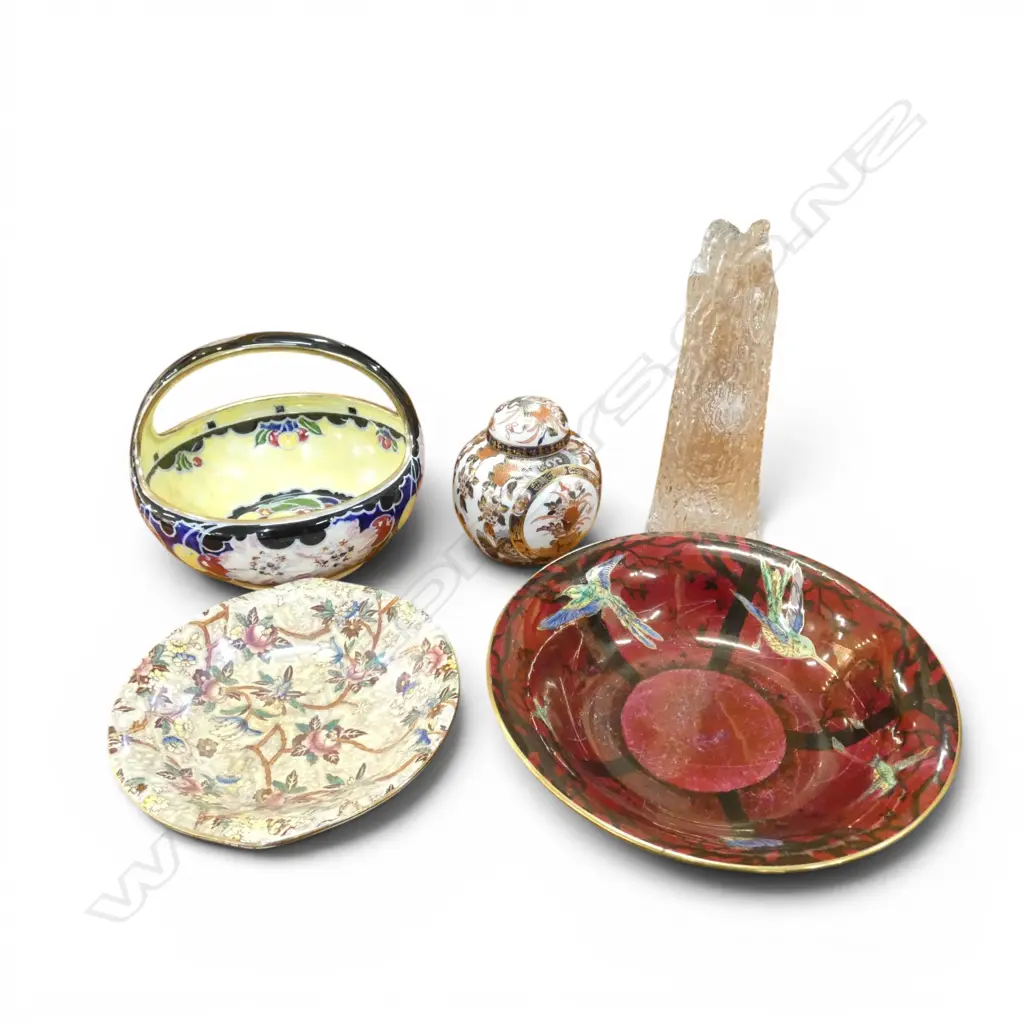 4 PCES CHINA (2 GRIMWADES) + GLASS VASE, SIAL REIJMYRE SWEDEN H.265mm Image 1++
