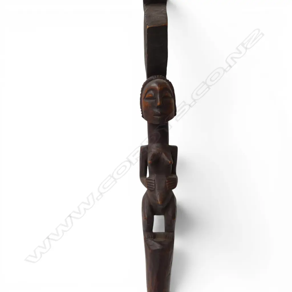 AFRICAN CARVED WOODEN STICK L.710mm Image 1++
