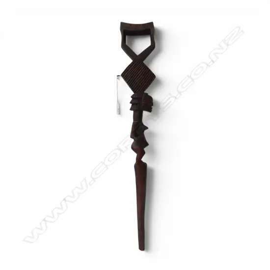 AFRICAN CARVED WOODEN STICK L.710mm
