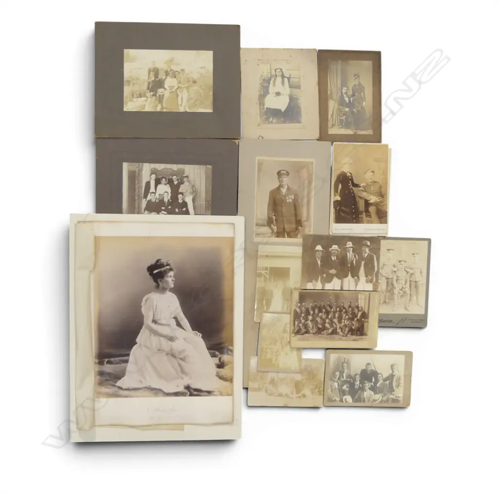 COLLECTION OF LATE 19TH - EARLY 20TH C. PORTRAITS AND PHOTOS OF PEOPLE INCL C. HEMUS STUDIO ETC Image 1++