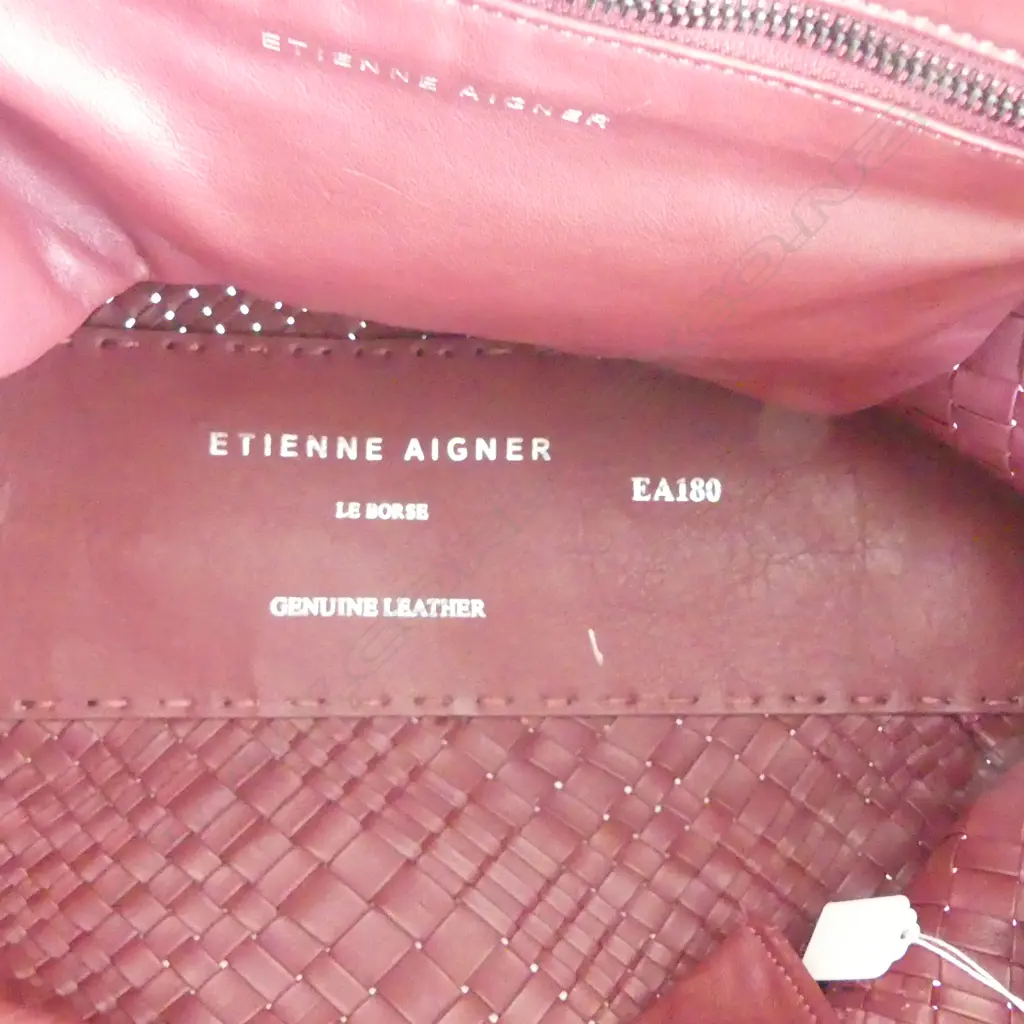 ETIENNE AIGNER 'LE BORSE' WOVEN LEATHER HANDBAG SERIAL EA180 W.400mm Image 1++