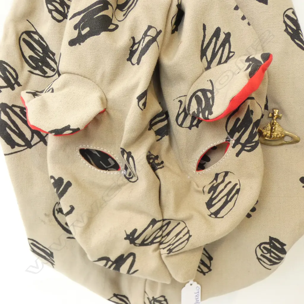 VIVIENNE WESTWOOD 'ANGLOMANIA' CANVAS HAND BAG - MADE IN KENYA Image 1++