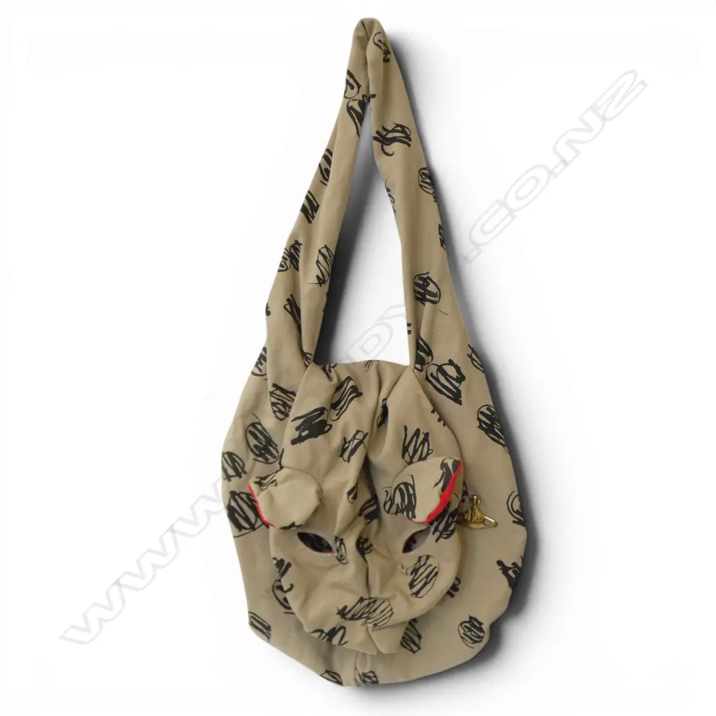 VIVIENNE WESTWOOD 'ANGLOMANIA' CANVAS HAND BAG - MADE IN KENYA Image 1++