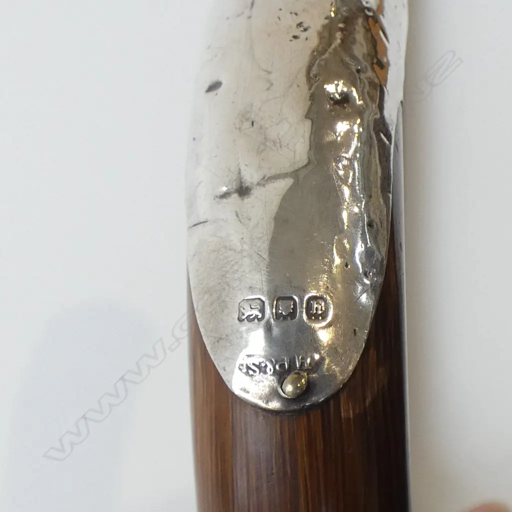 LADIES STG SILVER CAPPED WALKING CANE. London 1923/24 by Henry Perkins & Sons  Image 1++