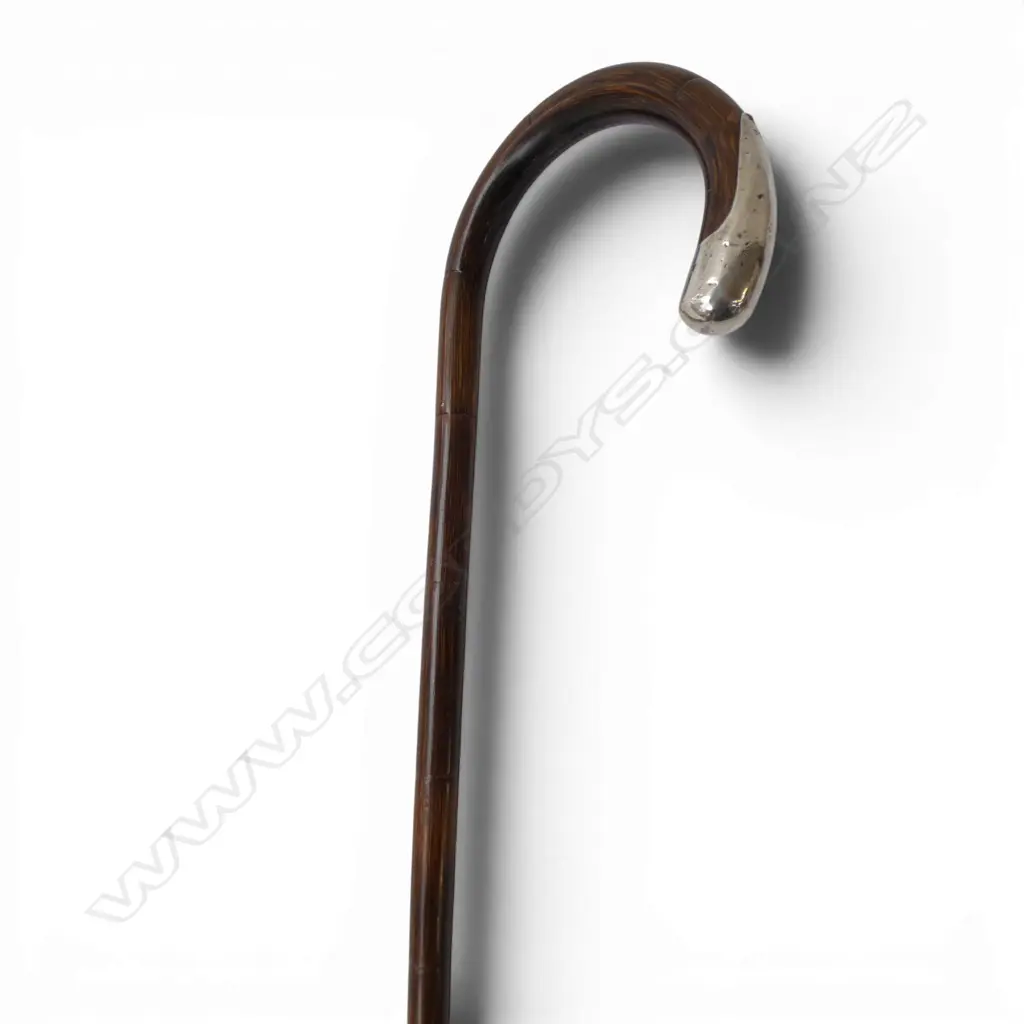 LADIES STG SILVER CAPPED WALKING CANE. London 1923/24 by Henry Perkins & Sons  Image 1++