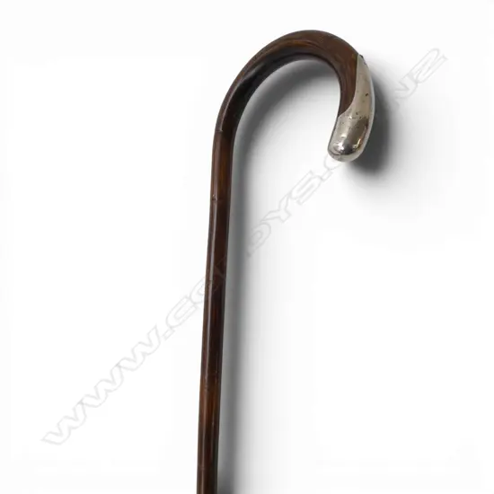 LADIES STG SILVER CAPPED WALKING CANE. London 1923/24 by Henry Perkins & Sons 