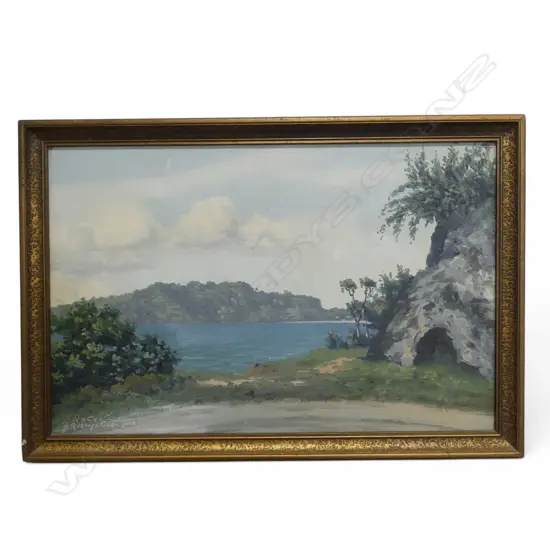J. R MAYCLAIR JNR, 'LAKE ROTOITI' OIL ON BOARD, SIGNED AND TITLED, 285 X 440mm