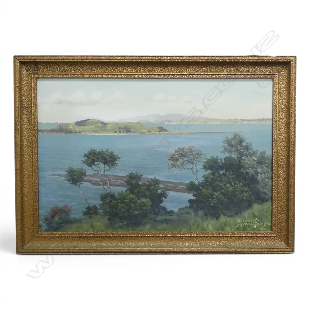 J. R MAYCLAIR JNR, 'BROWNS ISLAND', OIL ON BOARD, SIGNED AND TITLED, 290 X 445mm Image 1++