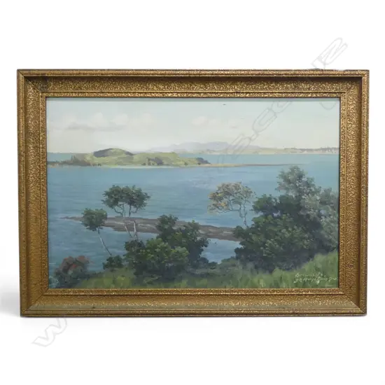 J. R MAYCLAIR JNR, 'BROWNS ISLAND', OIL ON BOARD, SIGNED AND TITLED, 290 X 445mm