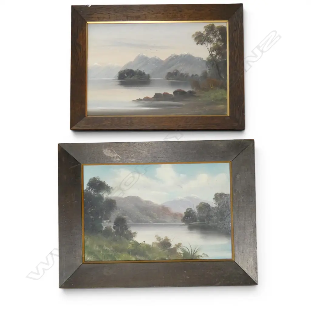 2 COLONIAL OILS SOUTH ISLAND LAKES & MOUNTAINS  300X420 &290 X400MM Image 1++