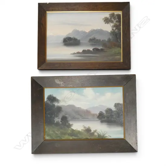 2 COLONIAL OILS SOUTH ISLAND LAKES & MOUNTAINS  300X420 &290 X400MM