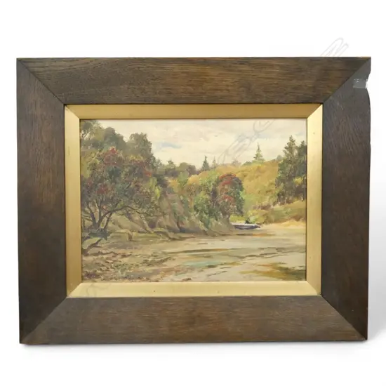 HARRY WALLACE (1860-1934), COASTAL LANDSCAPE, OIL ON BOARD 230x320mm