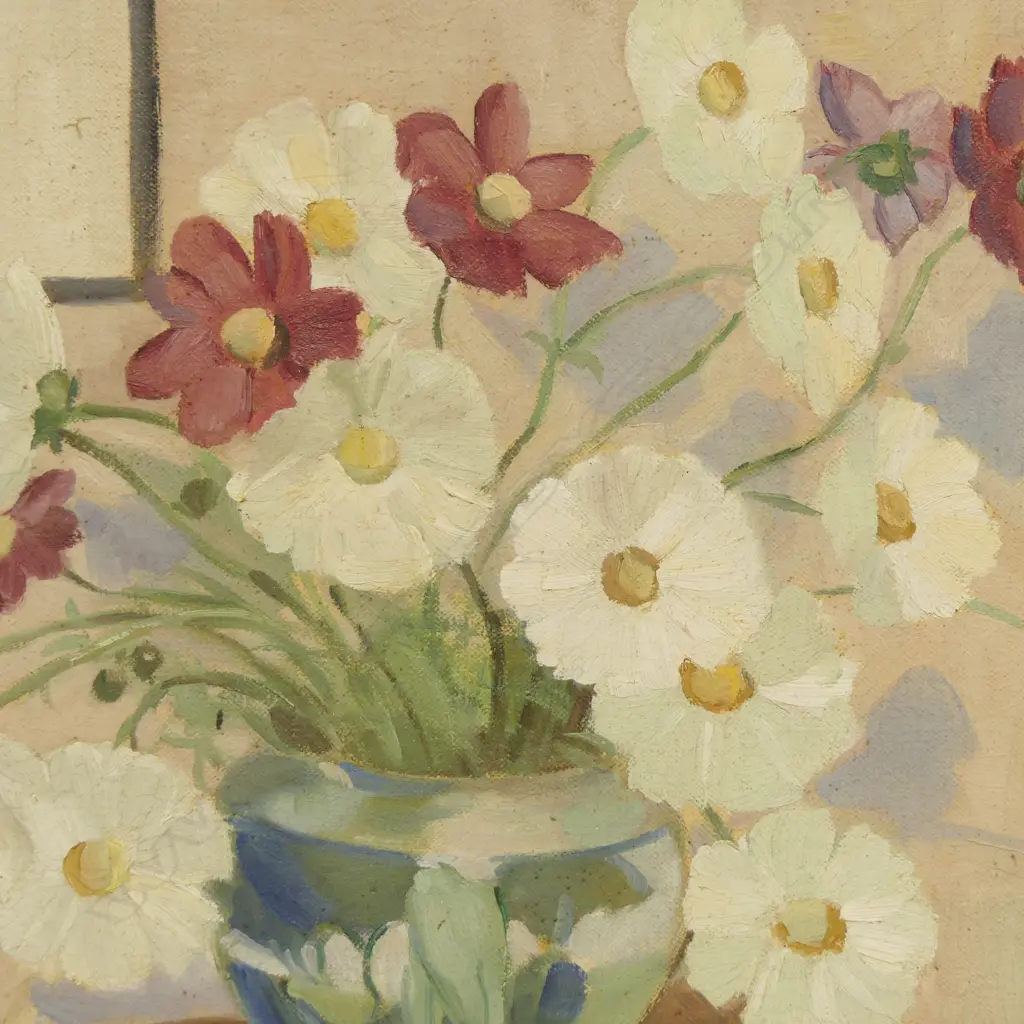 M. HARKNESS, STILL LIFE, OIL ON BOARD, SIGNED, 360  x 455mm Image 1++