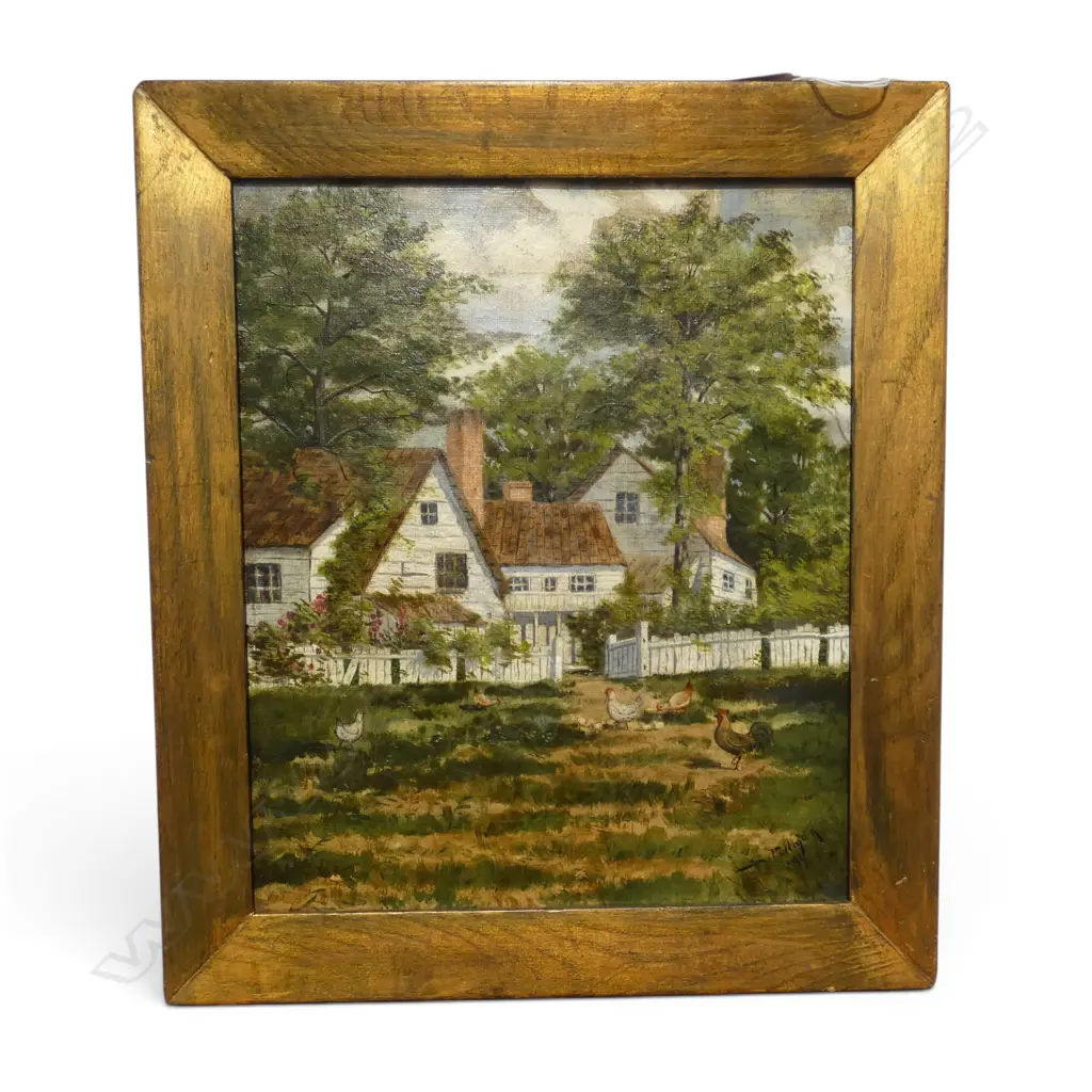 SIGNED AMERICAN OIL COUNTRY HOUSE S F PULLMAN H320 W270MM Image 1++
