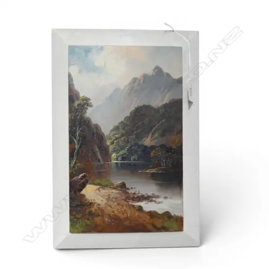 OIL ON BOARD CLINTON VALLEY  UNSIGNED  POSSIBLY KIRKWOOD H350 W240MM