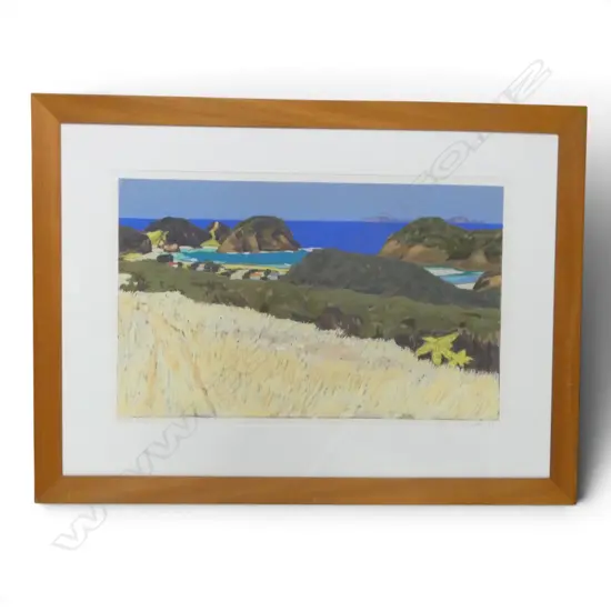 TOM BURNETT 'MATAPOURI BAY' Screen-print 108/180 Ltd.Ed. Signed &dated '96 + entitled etc. 465 x 745mm 