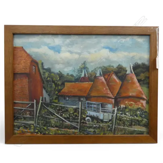 ? WILSON 'SALMANS FARM, PENSHURST KENT' OIL ON CANVAS, 1980 295x400mm