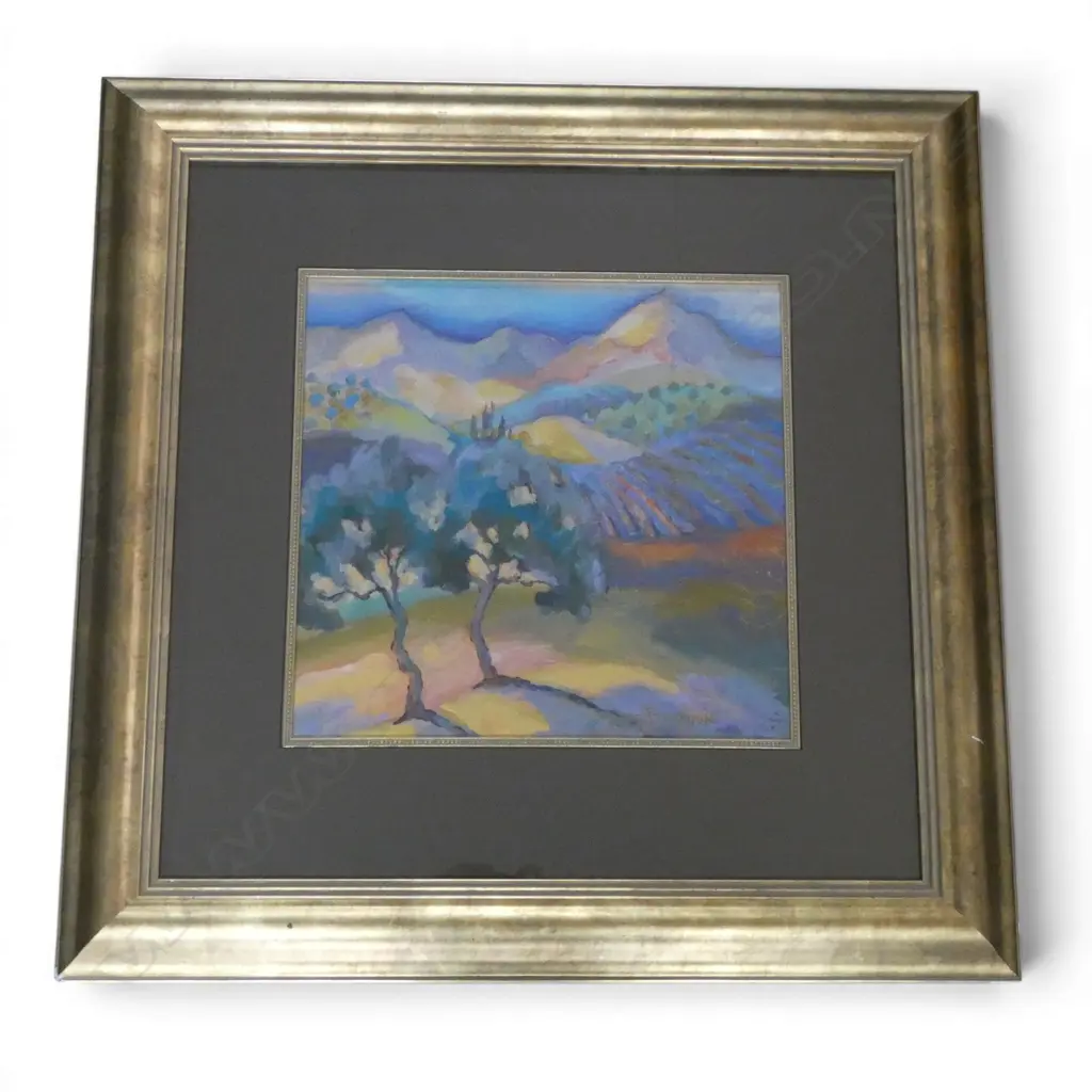 KAREL BURROWS, 'ST REMY - PROVENCE', OIL ON PAPER, SIGNED, 395 X 395MM Image 1++