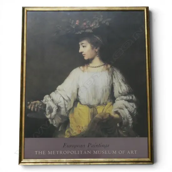 FRAMED METROPOLITAN MUSEUM PRINT, H.810 x 645mm