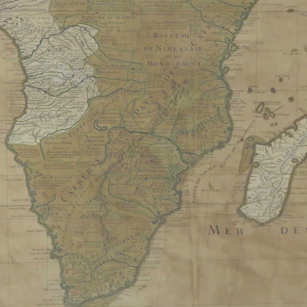 ANTIQUE MAP OF THE CONGO, PUBLISHED 1708, 485 X 610mm Image 1++