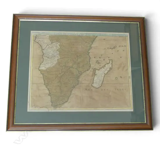 ANTIQUE MAP OF THE CONGO, PUBLISHED 1708, 485 X 610mm