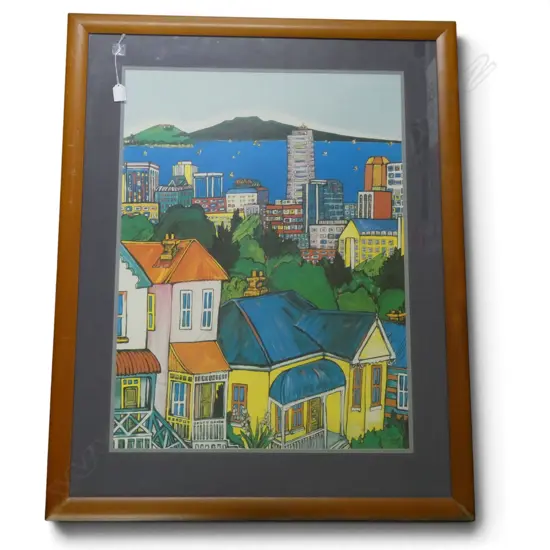 HOLROAD WHYTE PRINT RANGITOTO SAILS 78CMX57CM