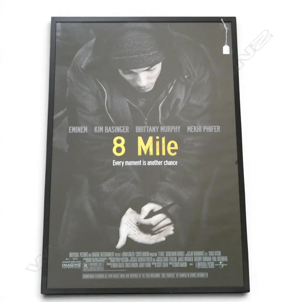 FRAMED 1 sheet MOVIE POSTER 8 MILE 2002 UNIVERSAL STUDIOS H.1000mm W.670mm Image 1++