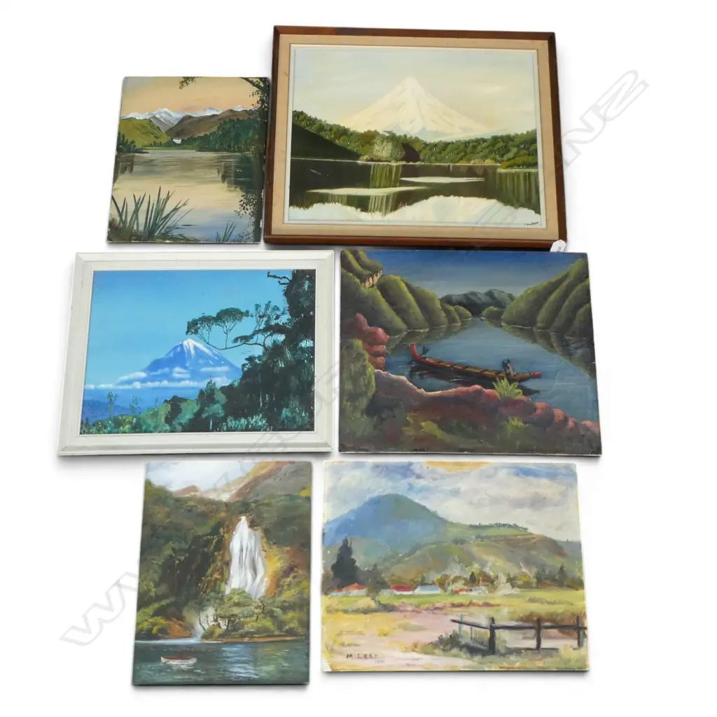 GROUP OF 1970S/1980S LANDSCAPES, OIL ON BOARD, 395 X 500mm (Largest) Image 1++