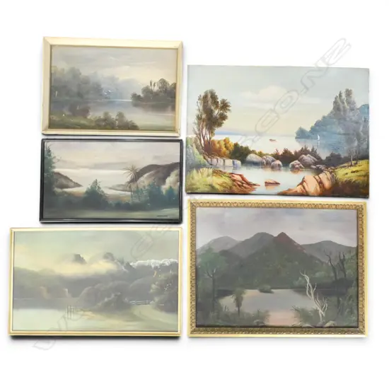 GROUP OF EARLY 20TH CENTURY LANDSCAPES - MOSTLY UNSIGNED, 460 X 660mm (largest - one u/framed)
