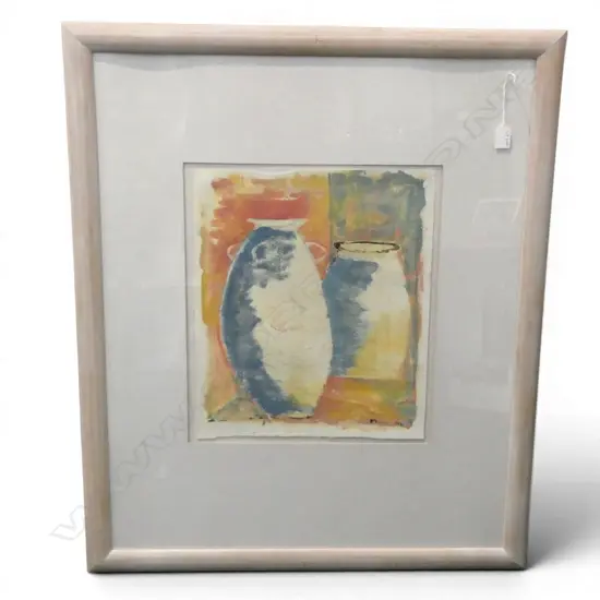 ANT MORRIS (MORRIS & JAMES) 2 JARS, ACRYLIC ON PAPER, SIGNED & DATED 1992 470x410mm