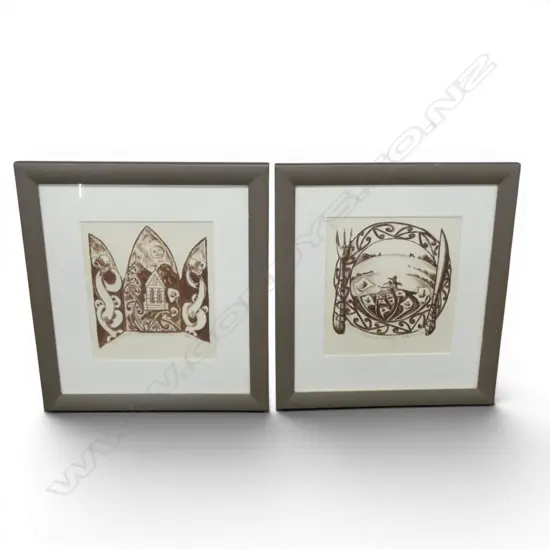 2 NUMBERED PRINTS SIGNED HELEN PICK H220 W200MM
