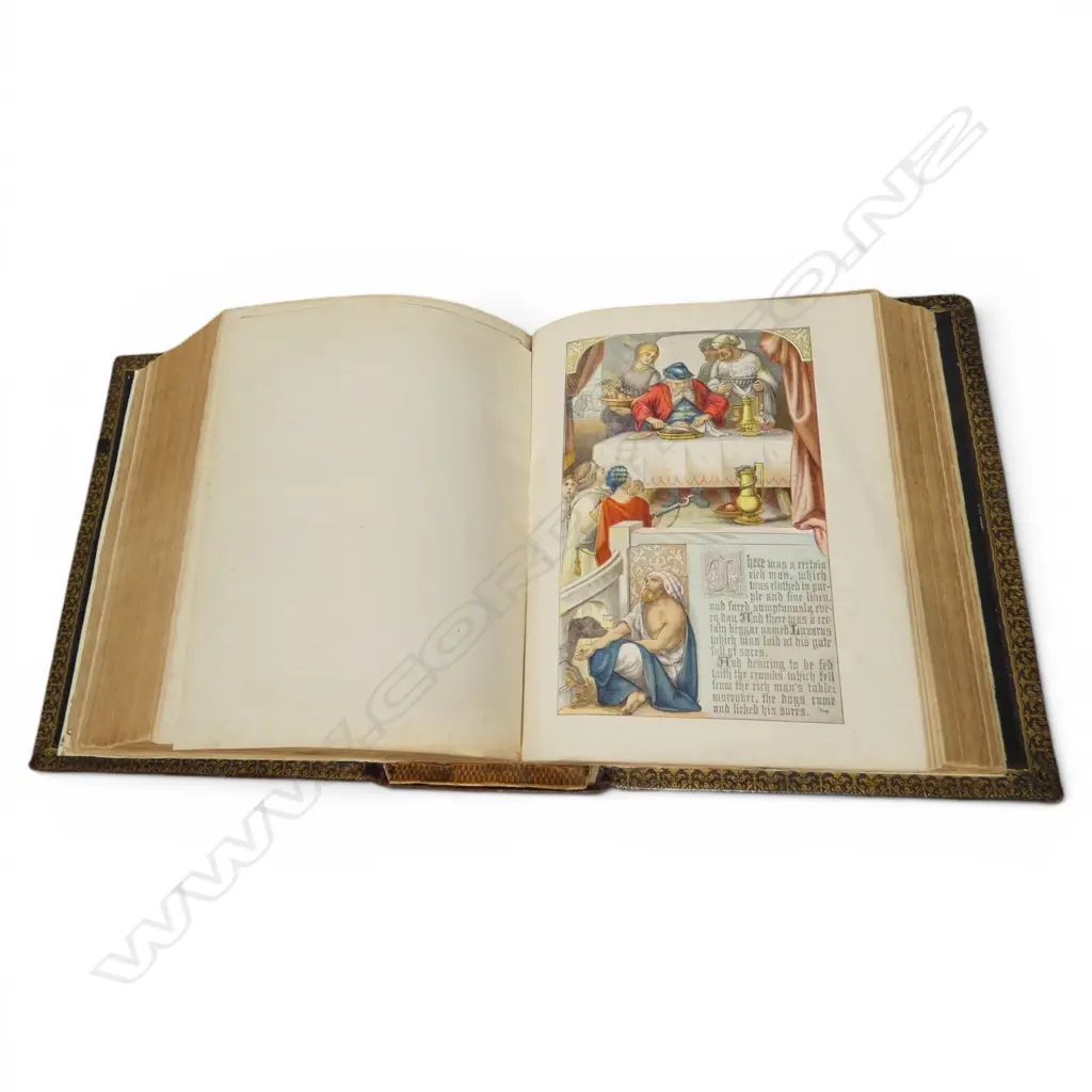 19thC 'PRONOUNCING PARALLEL' BIBLE H.320mm Image 1++